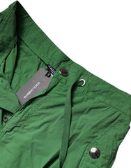 Dolce & Gabbana Green Cotton High Waist Cargo Pants