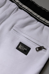 Dolce & Gabbana White Cotton Stretch Jogger Sweatpants Pants