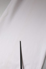 Dolce & Gabbana White Wool Mid Waist Wide Leg Pants