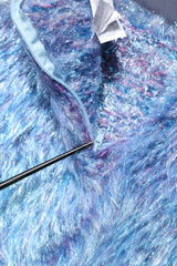 Dolce & Gabbana Multicolor Plush Fabric High Waist Mini Skirt