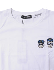 Dolce & Gabbana White #DGFamily Cotton Crew Neck T-shirt