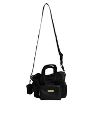 Dolce & Gabbana Black Shoulder Strap Pet Carry Logo Plaque Bag