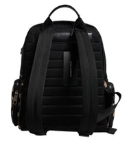 Dolce & Gabbana Multicolor Leopard Print DG Logo Plaque Men Backpack Bag