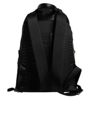Dolce & Gabbana Black Logo Tape Polyamide School Travel Backpack Bag