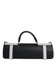 Dolce & Gabbana Blue White Calfskin Leather Crossbody Shoulder Bag