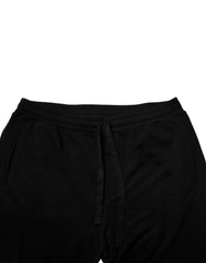 Dolce & Gabbana Black Cotton Crown Logo Jogger Pants