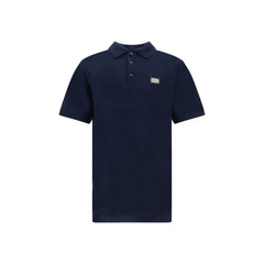 Dolce & Gabbana Blue Cotton Polo Shirt