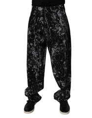 Dolce & Gabbana Black Tie Dye Cotton Straight Men Denim Jeans
