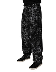 Dolce & Gabbana Black Tie Dye Cotton Straight Men Denim Jeans