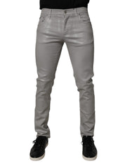 Dolce & Gabbana Gray Cotton Stretch Men Slim Fit Denim Jeans
