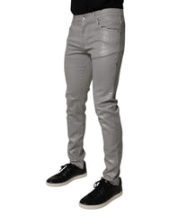 Dolce & Gabbana Gray Cotton Stretch Men Slim Fit Denim Jeans