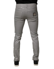 Dolce & Gabbana Gray Cotton Stretch Men Slim Fit Denim Jeans
