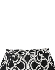 Dolce & Gabbana Black White Linen Bermuda Shorts