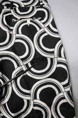 Dolce & Gabbana Black White Linen Bermuda Shorts