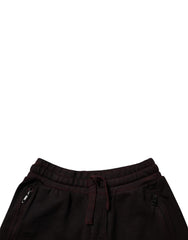 Dolce & Gabbana Maroon Cotton Sweatshorts Men Bermuda Shorts