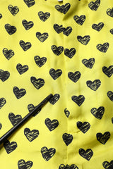 Dolce & Gabbana Green Silk Heart Print Bermuda Shorts