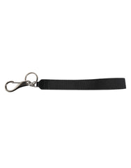 Dolce & Gabbana Black Nylon Logo DG Crown Men's Holder Keychain Keyring