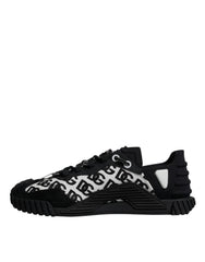 Dolce & Gabbana Black Logo Lace Up Low Top NS1 Sneakers Shoes