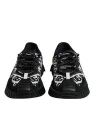 Dolce & Gabbana Black Logo Lace Up Low Top NS1 Sneakers Shoes
