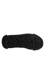 Dolce & Gabbana Black Logo Lace Up Low Top NS1 Sneakers Shoes