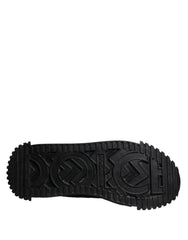 Dolce & Gabbana Black Logo Lace Up Low Top NS1 Sneakers Shoes