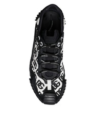 Dolce & Gabbana Black Logo Lace Up Low Top NS1 Sneakers Shoes
