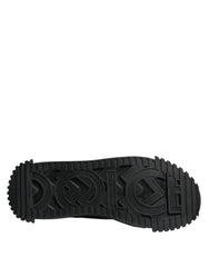 Dolce & Gabbana Black Logo Lace Up Low Top NS1 Sneakers Shoes