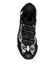 Dolce & Gabbana Black Logo Lace Up Low Top NS1 Sneakers Shoes