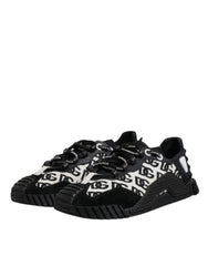 Dolce & Gabbana Black Logo Lace Up Low Top NS1 Sneakers Shoes
