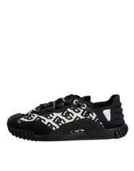 Dolce & Gabbana Black Logo Lace Up Low Top NS1 Sneakers Shoes