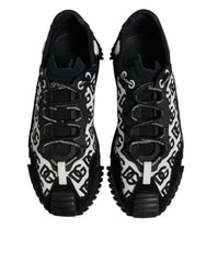 Dolce & Gabbana Black Logo Lace Up Low Top NS1 Sneakers Shoes