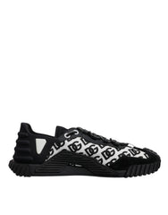 Dolce & Gabbana Black Logo Lace Up Low Top NS1 Sneakers Shoes