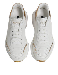 Dolce & Gabbana White Gold Daymaster Low Top Sneakers Shoes