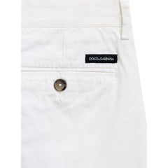 Dolce & Gabbana White Cotton Bermuda