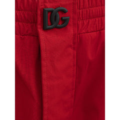 Dolce & Gabbana Red Polyamide Pant