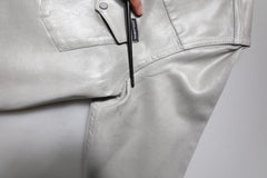 Dolce & Gabbana Metallic Gray Cotton Button Down Shirt