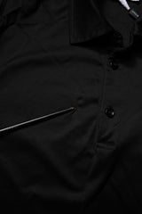Dolce & Gabbana Black Cotton Collared Polo T-shirt