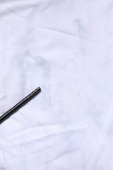 Dolce & Gabbana White Print Lace-Up Cotton Crew Neck T-shirt