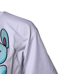 Dolce & Gabbana White Printed Cotton Crew Neck Tee T-shirt