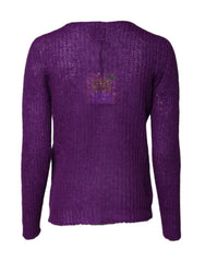 PINK MEMORIES Violet Knitted Long Sleeves Round Neck Sweater