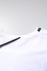 Dolce & Gabbana White Cotton Crew Neck Cropped Top T-shirt