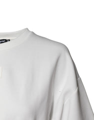 Dolce & Gabbana White Cotton Blend 3/4 Sleeves Blouse Top