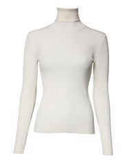 Dolce & Gabbana Cream Long Sleeves Turtleneck Slim Sweater