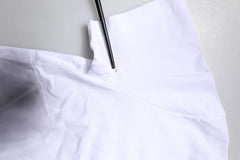 Dolce & Gabbana White Printed Round Neck Top Cotton T-shirt