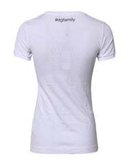 Dolce & Gabbana White #DGFAMILY Embroidery Cotton T-shirt