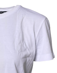 Dolce & Gabbana White Short Sleeves Round Neck Top T-shirt