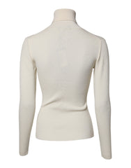 Dolce & Gabbana Cream Long Sleeves Turtleneck Slim Sweater
