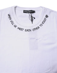 Dolce & Gabbana White Cotton Sleeveless Printed Tank T-shirt