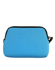 Dolce & Gabbana Blue DG Logo Print Clutch Zip Borse Pouch Bag