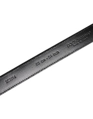 Dolce & Gabbana Gray Leather Silver Tone Metal Buckle Belt